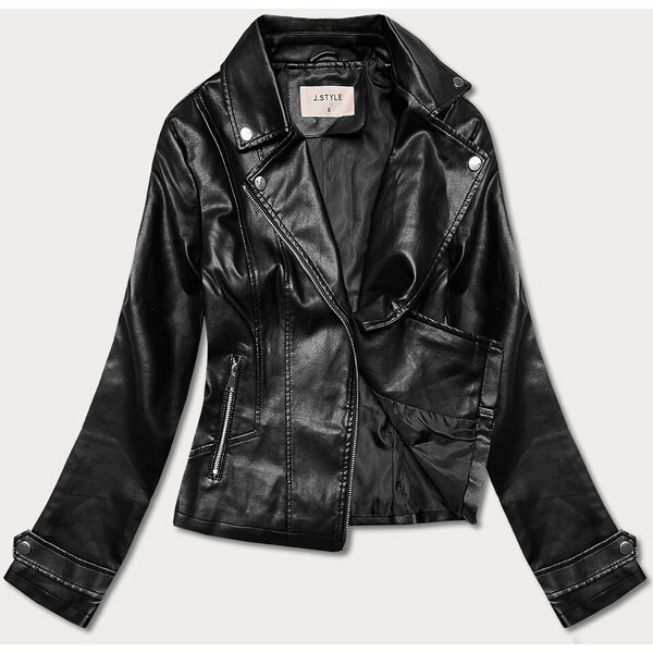 J.STYLE Čierna dámska bunda s chlopňami (11Z8035) 39490255