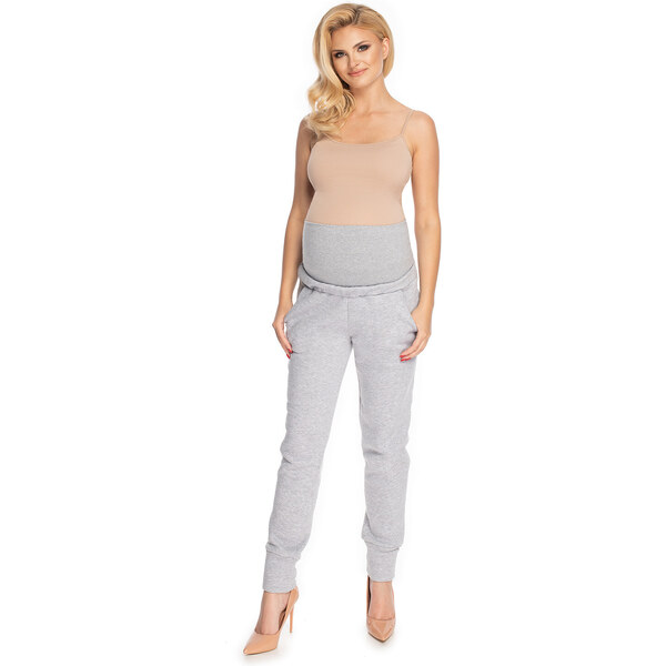 Dámske tehotenské nohavice 0173 Šedá - PeeKaBoo 39492127