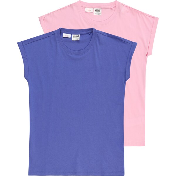 Urban Classics Tričko tmavofialová / svetloružová 56794584