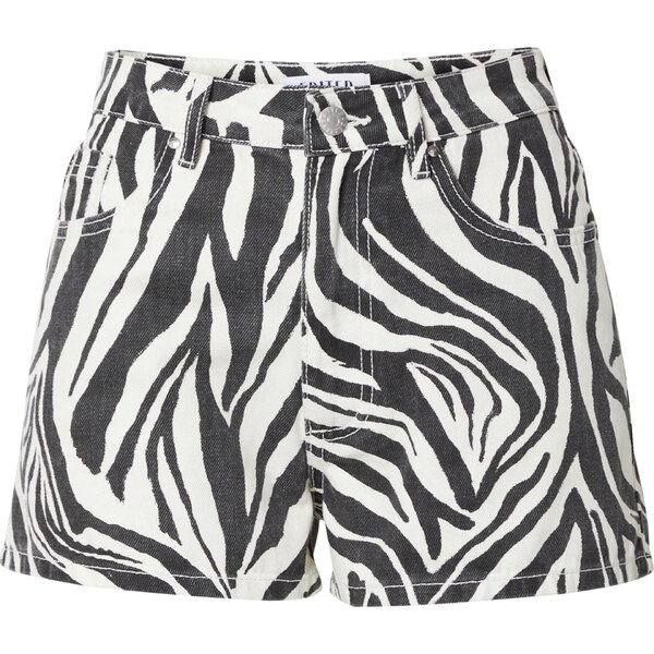 EDITED Džínsy Jen béžová / čierna 39500802