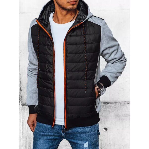 Buďchlap Svetlošedá prechodná prešívaná bunda 46472298