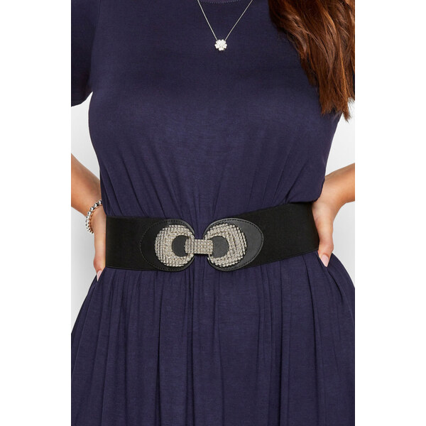 Elastický opasok so štruktúrovanou prackou čierny 39507785