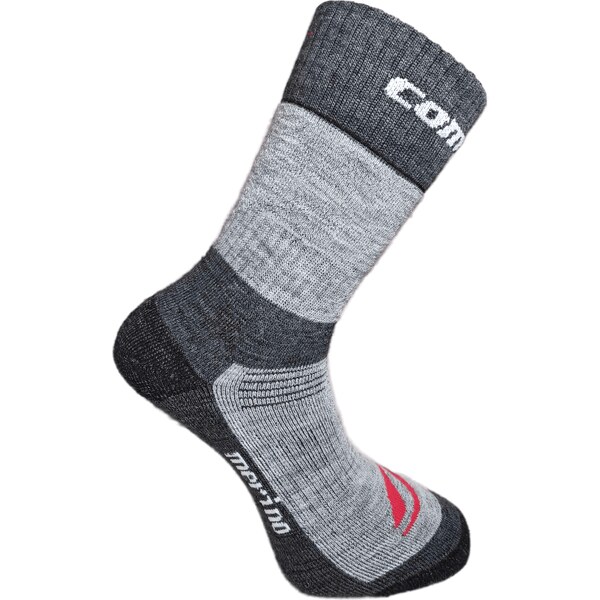 CSX-MEDVĚD vlnené merino ponožky COMPRESSOX Sv. sivá / Tm. sivá 35-38 44776428