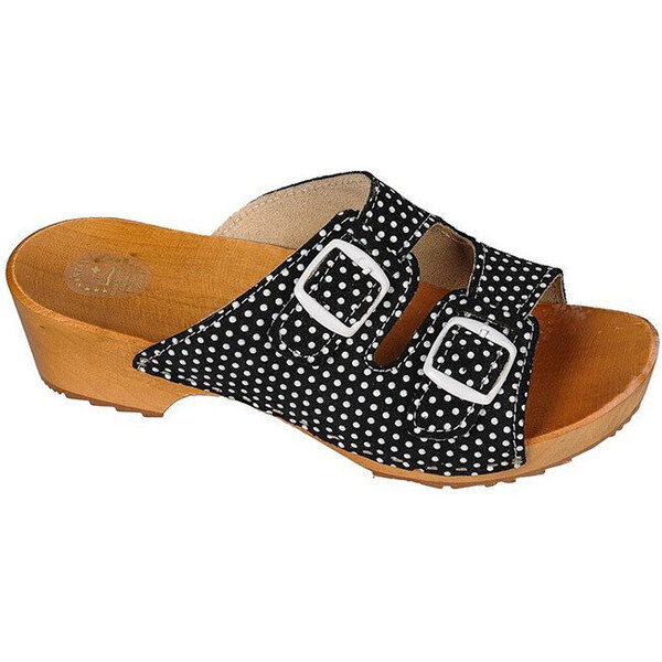 Glara Šľapky dreváky bodkované 39531740