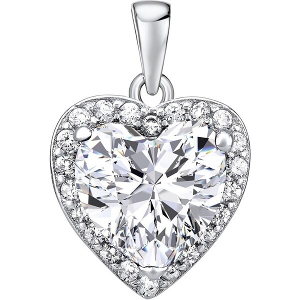 Ligot Strieborný prívesok srdce LPS0629W 46720051