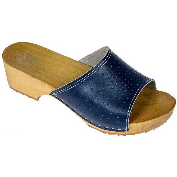 Glara Jednofarebné kožené dreváky 39543826