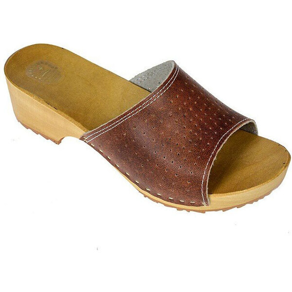 Glara Jednofarebné šlapky - dreváky 39543829