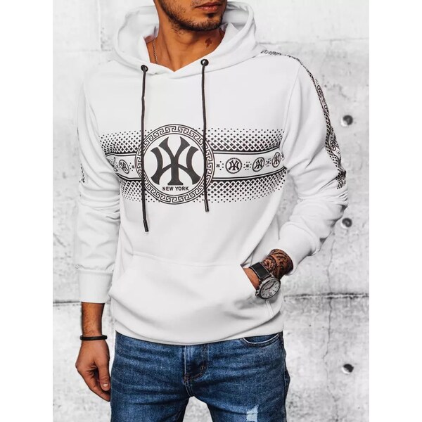 Buďchlap Štýlová mikina v bielej farbe New York 39583569