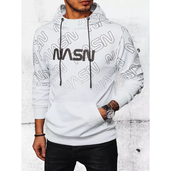 Buďchlap Biela mikina s potlačou Nasa 39599673