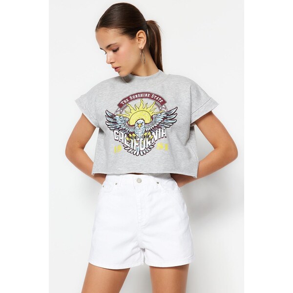 Trendyol White Denim Shorts 50624338