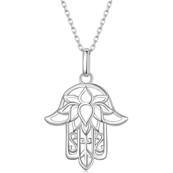 Olivie Strieborný náhrdelník HAMSA 7365 39631766