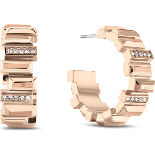 Calvin Klein Masívne bronzové kruhy s kryštálmi Luster 35000239 66580339