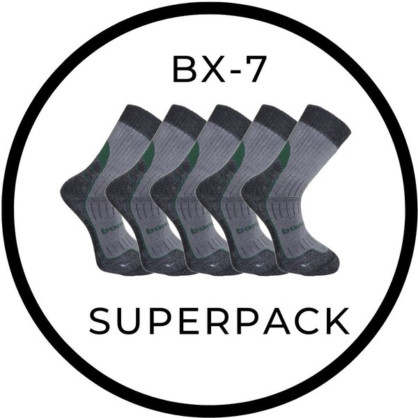 BX-7 DURABLE SUPERPACK bambusové ponožky BAMBOX - 5 párů Tm. sivá 35 33576764