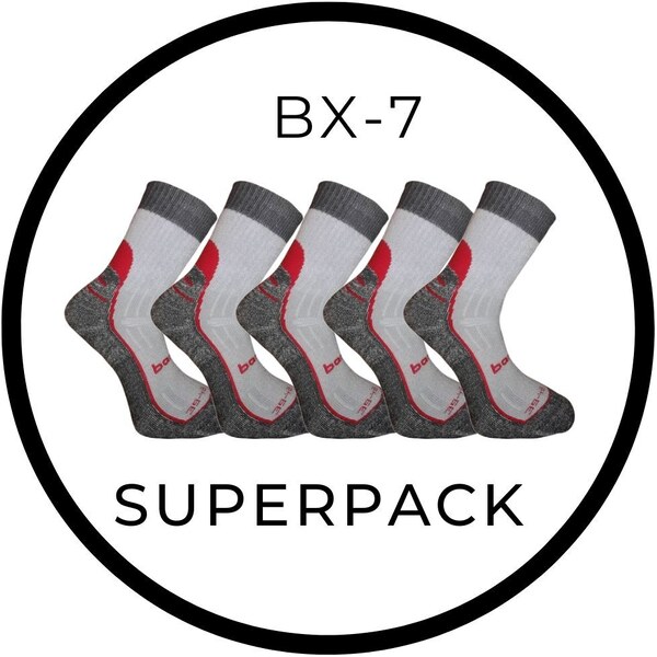 BX-7 DURABLE SUPERPACK bambusové ponožky BAMBOX - 5 párů Sv. sivá 47 33904188