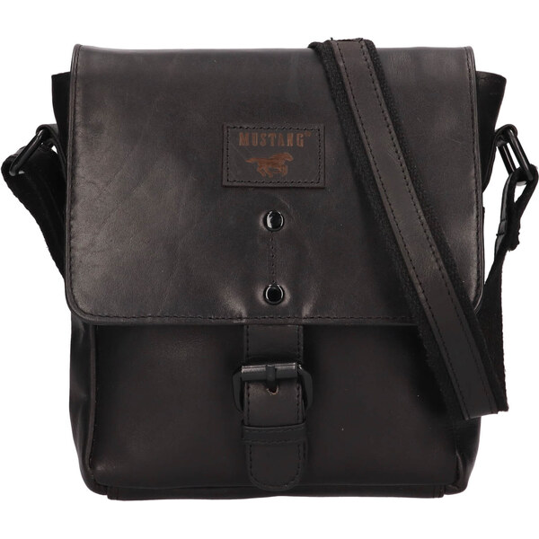 Pánska kožená taška cez rameno Mustang Adams - čierna 66939742