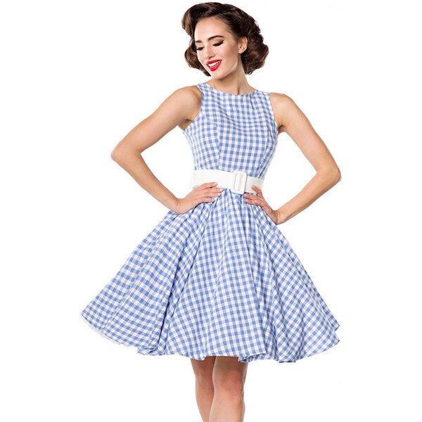 Glara Áčkové šaty s kockovanou potlačou 53199959