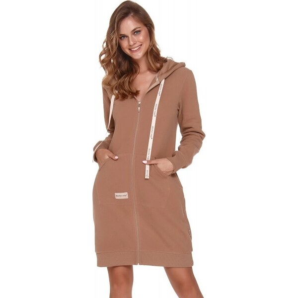 DOCTOR NAP Hnedý mikinový župan z organickej bavlny 44461316