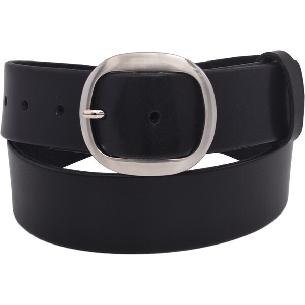 Mercucio Kožený dámsky opasok 724-40-09 čierny hladký pracka Matilda 64507551