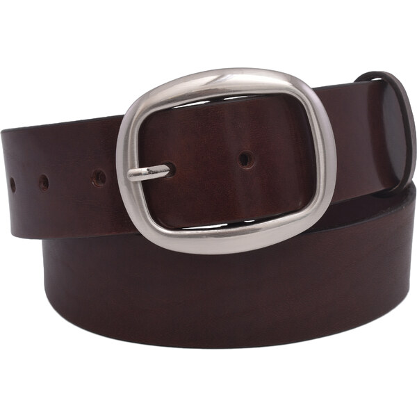 Mercucio Kožený dámsky opasok 724-40-10 tmavohnedý hladký pracka 64507552