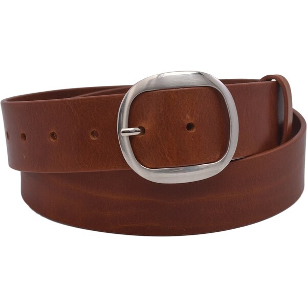 Mercucio Kožený dámsky opasok 724-40-11 koňak hladký pracka Matilda 64507553