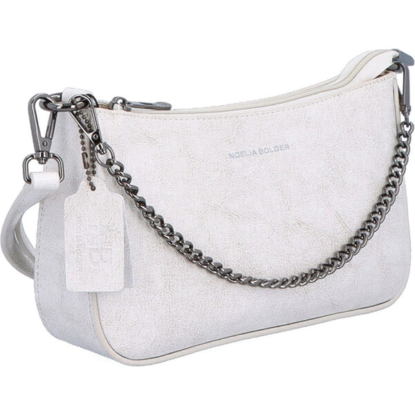 Kožená kabelka do ruky Noelia Bolger biela NB 0084 OW 47092275