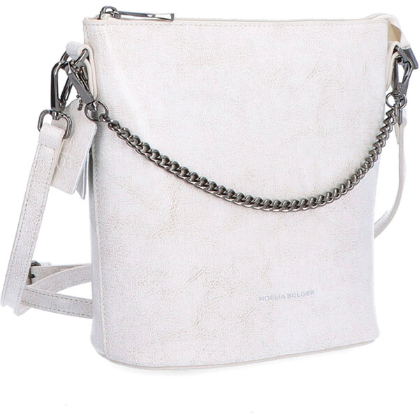 Kožená kabelka crossbody Noelia Bolger biela NB 0048 OW 64019874