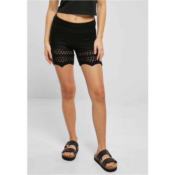 Urban Classics Womens crochet shorts black 50563772