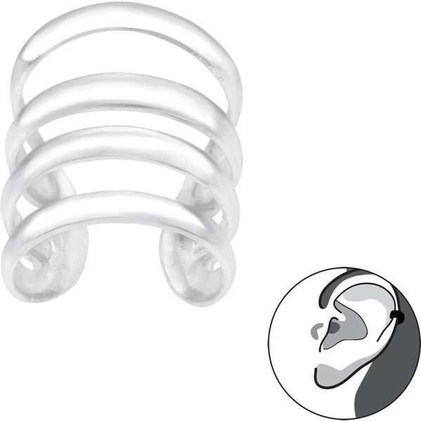 Olivie Strieborná záušnica 1 ks 7395 40862898