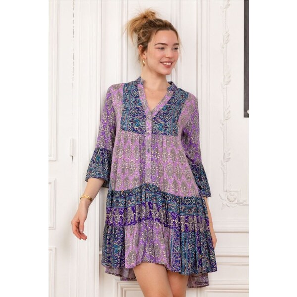 Last queen fialové mini šaty 40851255