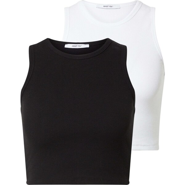 ABOUT YOU Top Dita čierna / biela 63209394