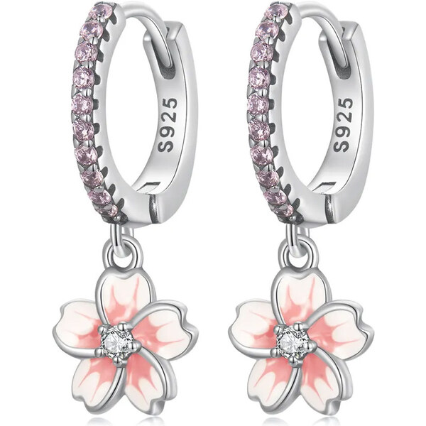 Dámske strieborné náušnice ORCHIDEA 40893634
