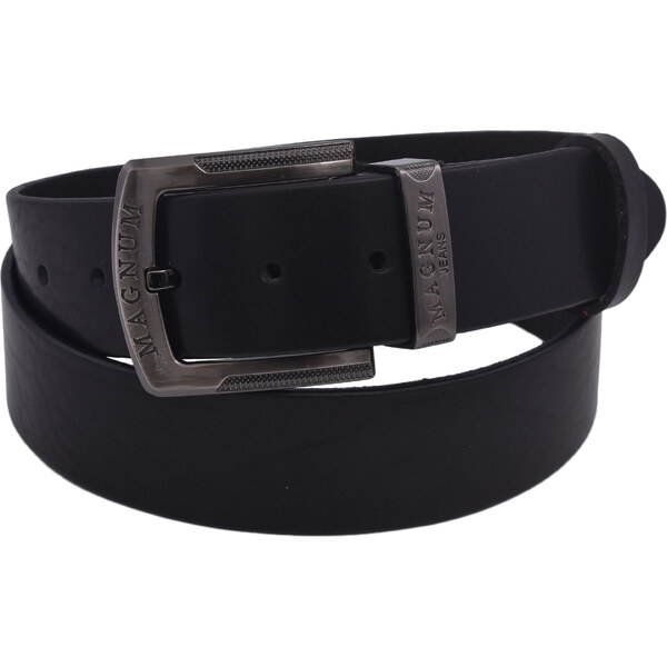Mercucio Pánsky kožený opasok 740-40-85 čierny hladký pracka Magnum 64508193