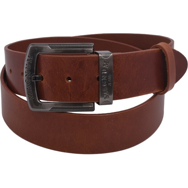 Mercucio Pánsky kožený opasok 740-40-87 koňak hladký pracka Magnum 64508195