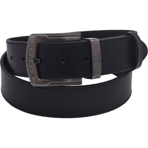 Mercucio Pánsky kožený opasok 740-40-88 čierny šitý pracka Magnum 64508196