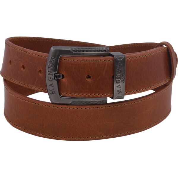 Mercucio Pánsky kožený opasok 740-40-90 koňak šitý pracka Magnum 64508198