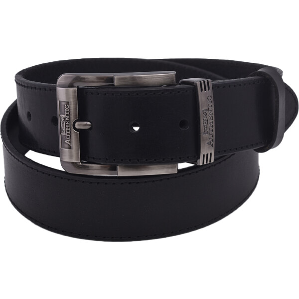 Mercucio Pánsky kožený opasok 740-40-76 čierny šitý pracka Authentic 64508184