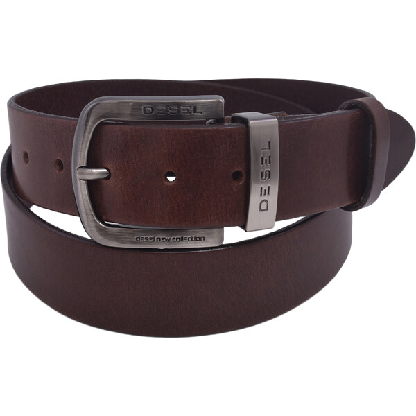Mercucio Pánsky kožený opasok 740-40-80 tmavohnedý hladký pracka Desel 64508188