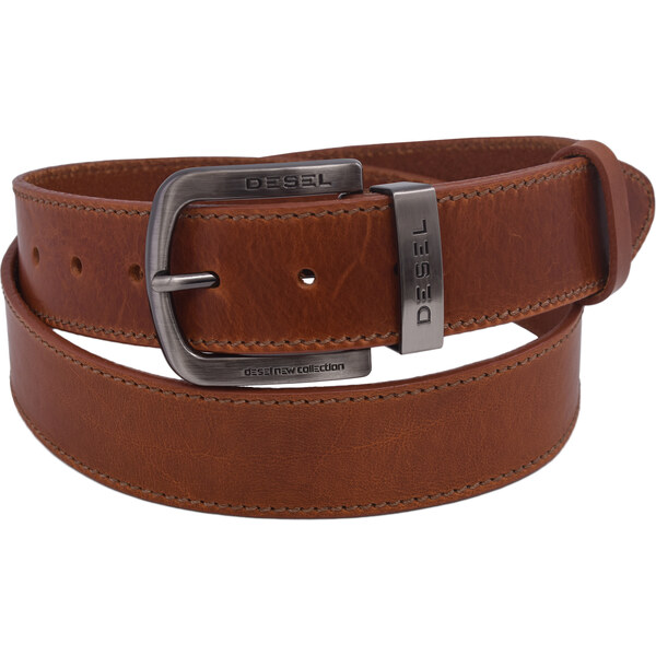 Mercucio Pánsky kožený opasok 740-40-84 koňak šitý pracka Desel 64508192