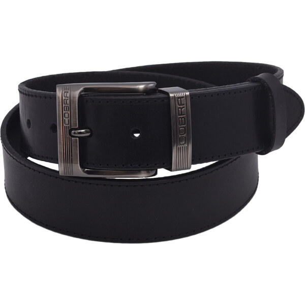 Mercucio Pánsky kožený opasok 740-40-70 čierny šitý pracka Cobra 64508179