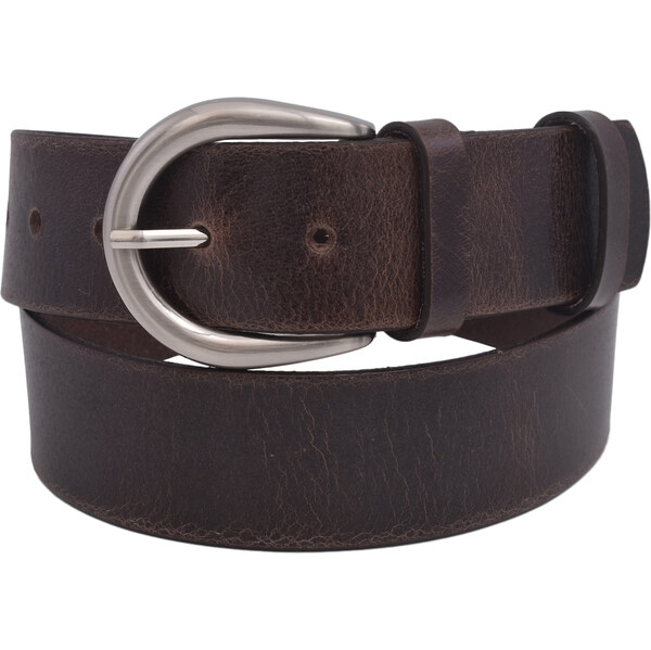 Mercucio Kožený dámsky opasok 724-40-18 tmavohnedý hladký pracka 66943997