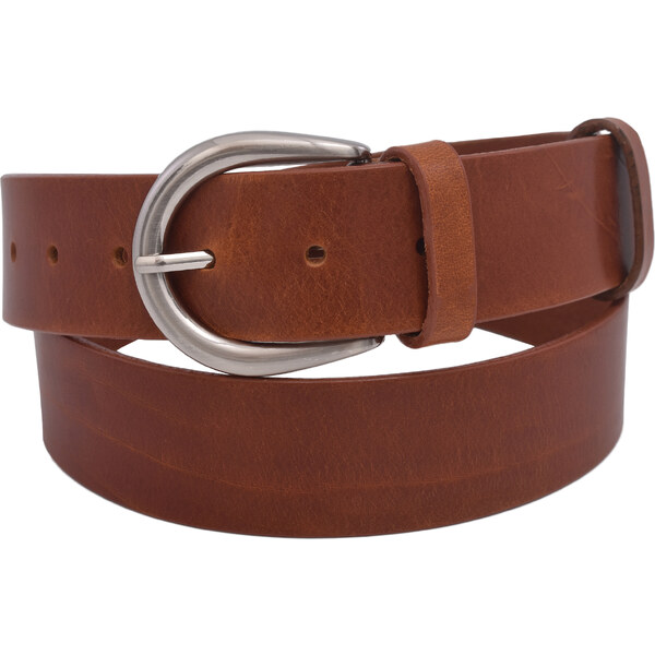 Mercucio Kožený dámsky opasok 724-40-19 koňak hladký pracka Angela 64507561