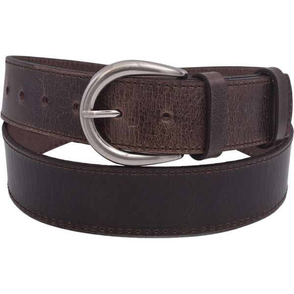 Mercucio Kožený dámsky opasok 724-40-22 tmavohnedý šitý pracka Angela 66943999