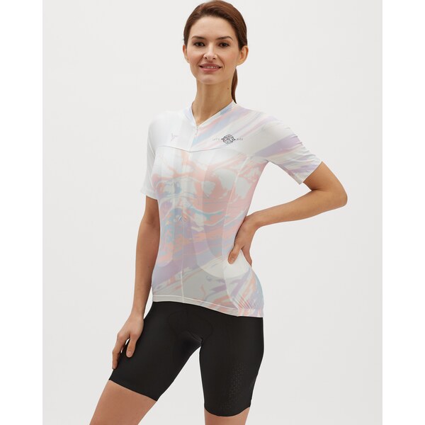 Dámsky cyklo dres Silvini Catirina biela/svetlo ružová 43191674