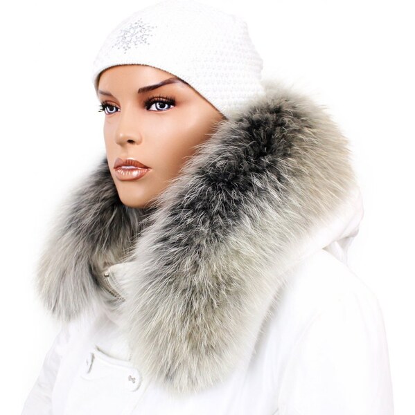 Sikora Kožušinový lem na kapucňu - golier medvedíkovec arctic snowtop 40925789