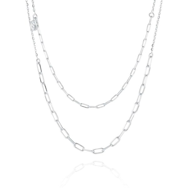 Sif Jakobs Módny strieborný dvojitý náhrdelník Chains SJ-C42132-SS 66586178