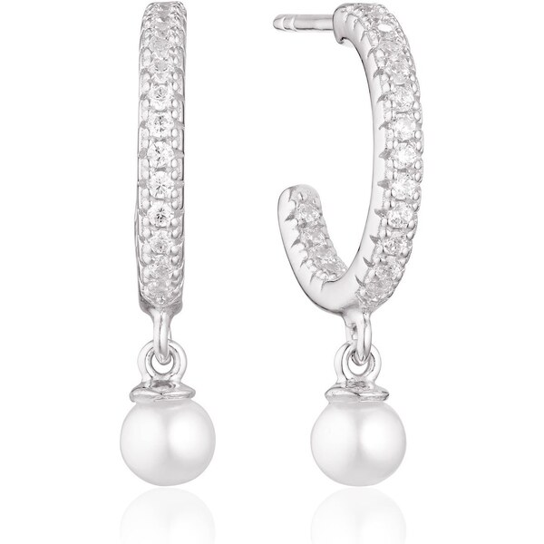 Sif Jakobs Elegantné kruhové náušnice s perlami Ellera SJ-E12280-SK-SS 66581696