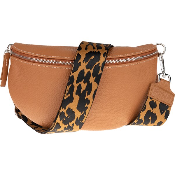 Camel kožená talianska crossbody kabelka Reni Grande Camel s prídavným 40954079