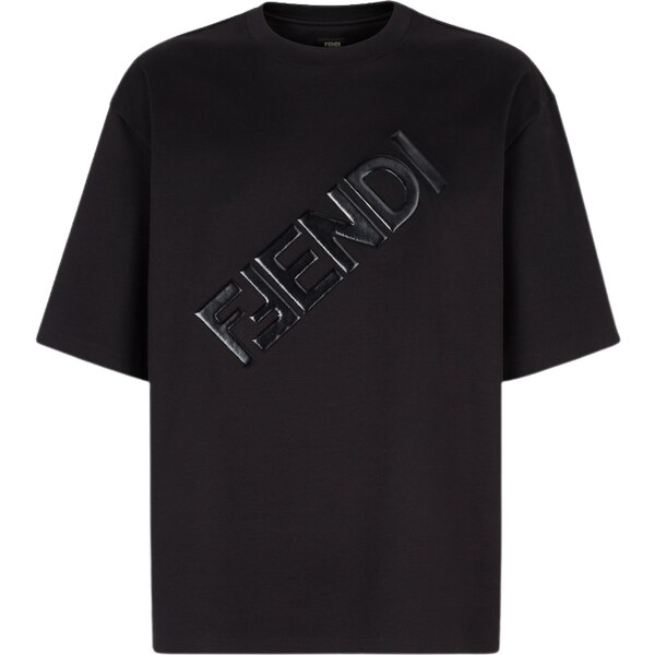 FENDI Diagonal Black tričko 40952291
