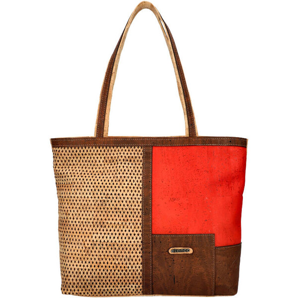 ELENCO Korková dámska kabelka cez rameno 825MS červená 40954103