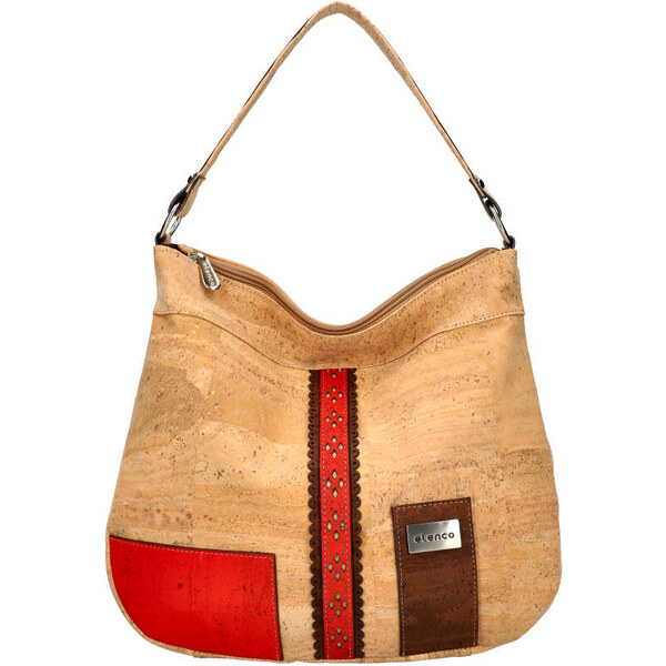 ELENCO Korková dámska kabelka 830MS červená 40954108